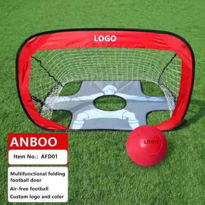 China Foam+steel+nylon special portable football folding gate with free gift/One World football air football/non inflationary football for sale