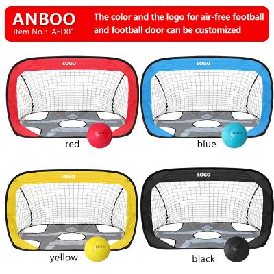 China Special Portable Foam+steel+nylon Football Dual-Use Folding Gate With One World Soccer Gift/Non-Inflationary Football/Air Free Soccer for sale