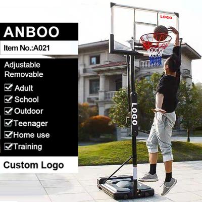 China Steel Portable Basketball Stand With HDPE Base 48