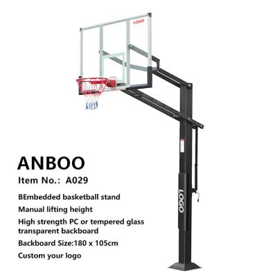 China Steel In Ground Basketball Hoop / Rack / System / Goal / Equipment With 72