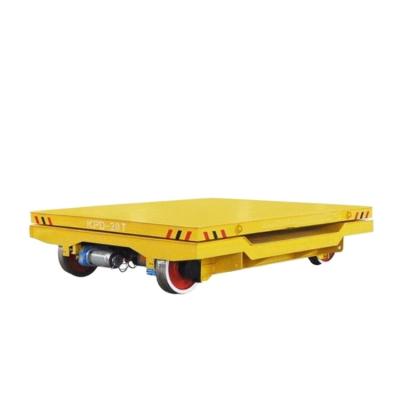 China Garment Shops Four wheel heavy industrial transfer trackless steel coil transfer trolley electric flat car for sale