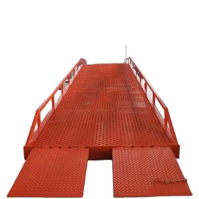 China Manufacturing Plant CE 12 ton portable mobile hydraulic container folding electric loading dock ramp for sale