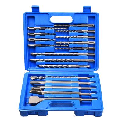 China Mansonry 17pcs SDS Bit Tool Kit Brick Masonry SDS Drilling Concrete Stone Plus Hammer Drill Bit Set for sale