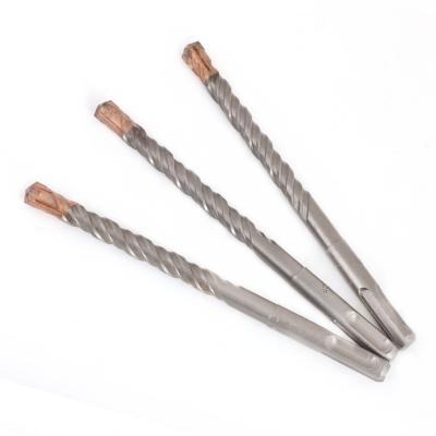 China Wholesale 8*260mm Electric Masonry Drilling SDS Plus Double Rotary Carbide Cross Tip Flute Hammer Drill Bit For Masonry Concrete Brick Wall for sale