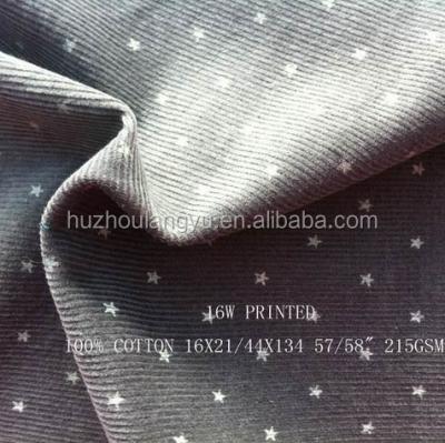 China CORDUROY 16W COTTON 100% PRINTED FABRIC for sale