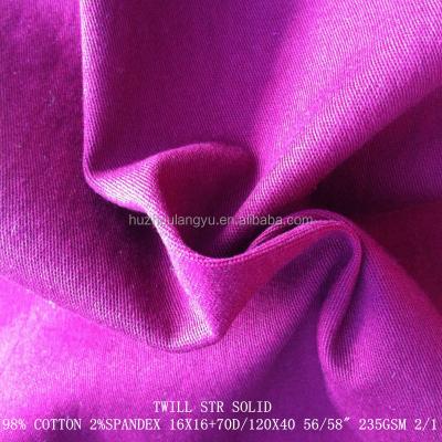 China 2014 NEW DESIGN 98% TWILL COTTON SPANDEX TWILL FABRIC for sale