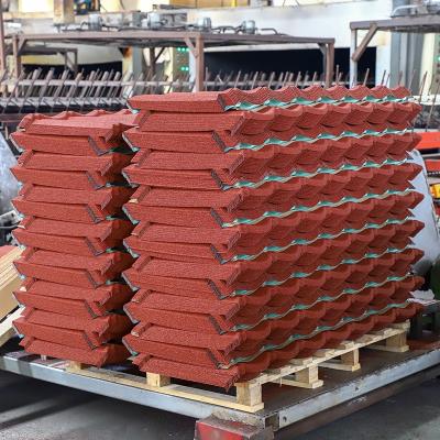 China stone roof tile stone coated metal roofing tile roofing sheet factory for sale