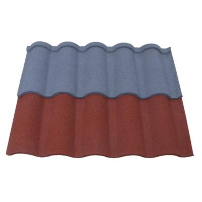 Κίνα Wholesale shingles types tiles color stone coated steel roof tile blue spanish προς πώληση