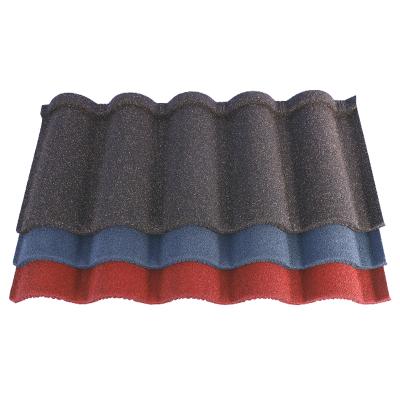 China Lifetime milano Plain Roof Tile Onsite Installation stone coating roofing tiles model for sale