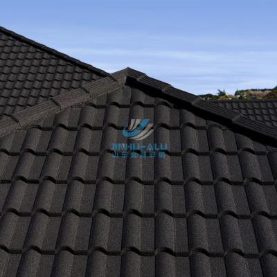 China Roof Tiles Manufacturer Stone Chip Coated Metal Roof Steel Milano Spanish Roofing Tiles For Villa zu verkaufen