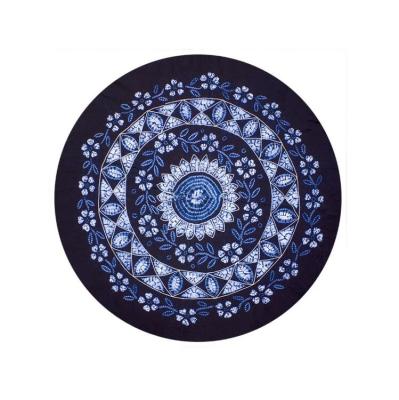 China Handmade Craft Round Bar Table Covers Cheap Elastic Cocktail Stretch Tablecloths For Decoration for sale