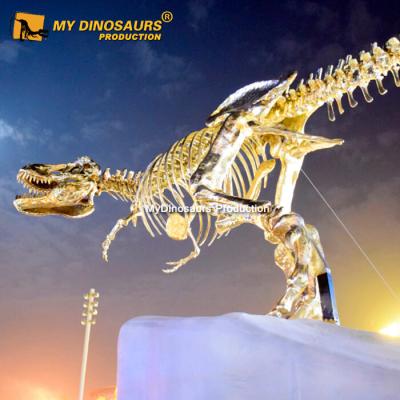 China Parks My DS107 Golden Dinosaur Skeleton Dinosaur T-Rex Golden Skeleton for sale