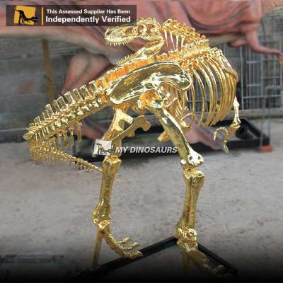 China Museum My Dino XJ245 Deluxe Decoration Life Size Golden Dinosaur T-rex Skeleton for sale