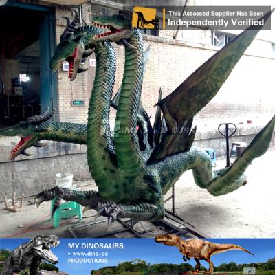 China exterior & indoor parks MY DINO DN007 Dragon Models Animatronic three-headed for sale for sale