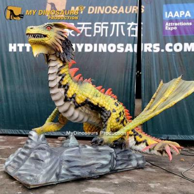 China Waterproof MY Dino-R THAT 3D Garden Sculpture Animated Dragon Statue for sale