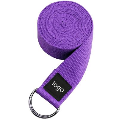 China Durable Fitness Cotton Pilates Yoga Stretch Band Yoga Elastic Strap for sale