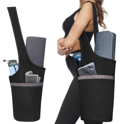 China Yoga Exercise Carrier With Pocket And Zipper Canvas Yoga Mat Bag for sale