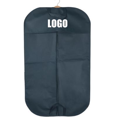 China Eco-friendly Clean Brand Logo Printing On Luxury Dress Cover Garment Suit Bag With PP Non Woven Fabric for sale