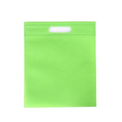 China Cheap Eco-friendly 25*35 cm Custom LOGO Green D Cut Non Woven Sack Flat Nonwoven Bags Eco Friendly Nonwoven Bags for sale