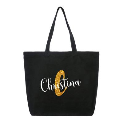 China Economical Cotton Handled Tote Bag, Lightweight Medium Reusable Fabric Grocery Bags, Suitable for DIY for sale