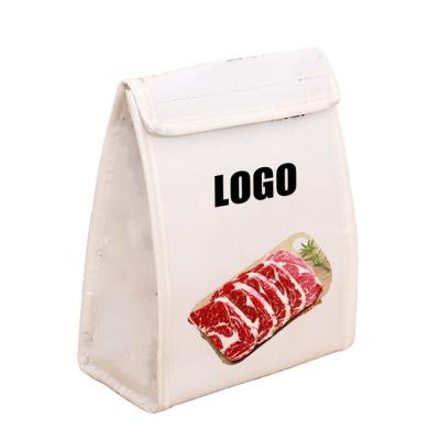 China Waterproof Custom Printed Cooler Bag Insulated Food Delivery With Magic Tape Design for sale