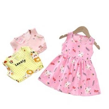 China Breathable Girls Dress 1-6 Years Beautiful Princess Toddler Girls Clothes Princess Printed Sleeveless Baby S Dress for sale