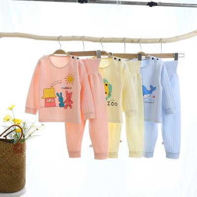 China Long Sleeves Thermal Crewneck High Waist Kids Bulge Protection Clothes Kids Two Piece Set Kids Sweat Suits for sale