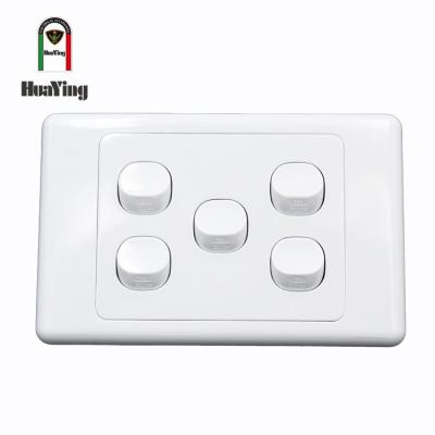 China ABS / PC Plastic Five Way Strip Wall Two Way Switch Electrical Power On Switch for sale