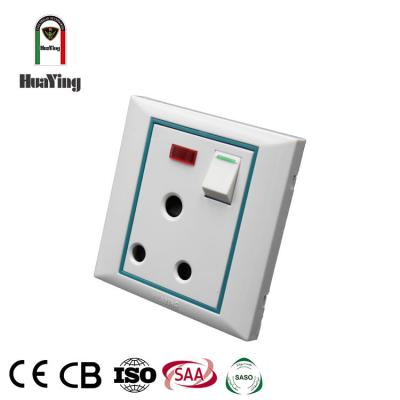 China Home White 16A In Wall Power Electrical Outlet South African Standard Socket for sale