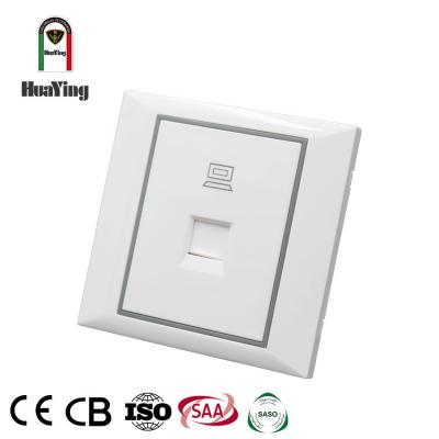 China White Home Hotel PC 220v Wall Socket Connection Computer Power Network Socket for sale