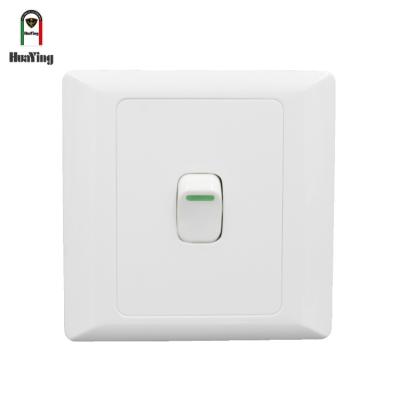 China ABS/PC Plastic One Way Push Button Light Wall Switch Electric Lamp Switch for sale