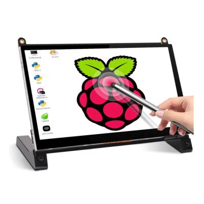 China For 7 Inch Raspberry Pi Industrial Touch Screen With Portable Dual Speakers 1024x600 IPS Capacitive Display for sale