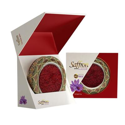 China Custom Luxury Jar Bottle Packaging Box Saffron Materials Gift Recycled Paper Packing Box For Saffron Packing for sale