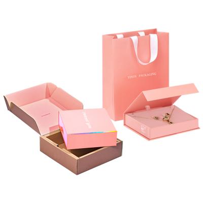 China Custom Logo Jewelry Packaging Set Jewelry Packaging Box Cardboard Shipping Mailbox Red Jewelry Boxes for sale