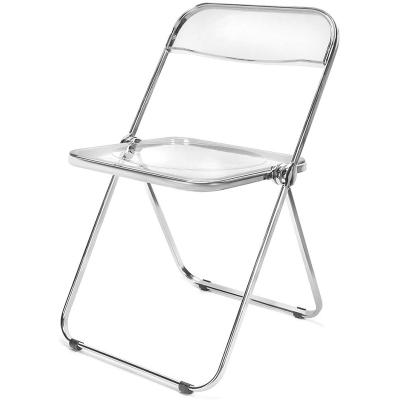 China Wholesale 10 Pcs Clear Acrylic Foldable Folding Chairs Transparent Plastic Folding Adirondack Chair (Set of 2) for sale