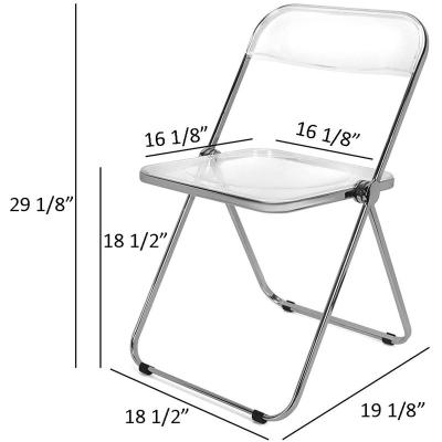 China Foldable Clear Acrylic Folding Chairs for Events Lightweight Camping Folding Table and Chairs Set Weightless Outdoor Folding Chair for sale