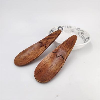 China Sustainable Wholesale Custom Bulk Wood Spoons Small Natural Wooden Meal Spoons Soup Tea Wooden Spoons for sale