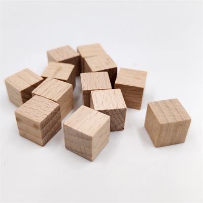 China Building Toy Wooden Cubes 1cm Well Polished Natural Beech Wood Blocks Custom Wooden Blocks for sale