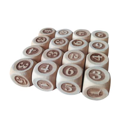 China Schima Superba Wooden Wooden Dies 20mm With Numbers Engraved Solid Wooden Dies for sale