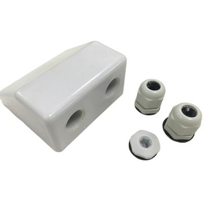 China Double ABS Installation Cable Entry Gland Junction Box Fast White Waterproof Hardware Anti UV Solar Bracket For Caravans for sale