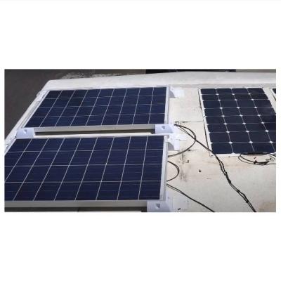 China Fast Installation Durable ABS Plastic Portable Solar Panel Black White PV Mount Bracket System For Caravan Motorhome Accessories for sale