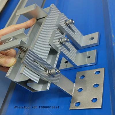 China Easy Install System L Mounting Solar Panel Support Feet Kit For Metal Roof Racking for sale