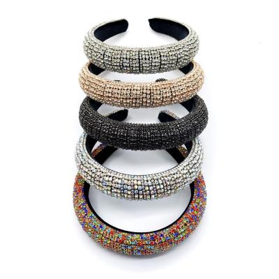 China Eco-Friendly High Quality Eco-Friendly Diamond Headband Faux Stone Designer Rhinestone Head Bands Luxury Bling Headband for Lady and Women for sale