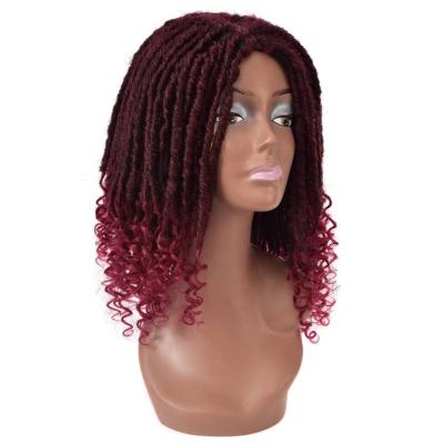 China 20inch Goddess Faux Locs Wigs 20inch Box Braid Twist Spring Wig Synthetic Faux Locs African Braided Wigs Synthetic Hair Fiber Hair Wigs For Women for sale