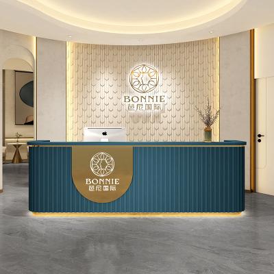 China New Reception Rose LOGO For Beauty Salon Shop Customizable Gold LED Metal Light (Size) Hot Selling Adjustable for sale