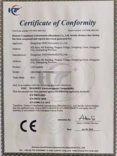 CE - Dongguan Duopulse Optoelectronics Co., Ltd.