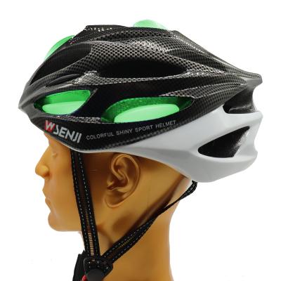 China Sports Helmet Look Fashionable Safety LED Light Bike Riding Helmet Roller Skating Warning Helmet for sale