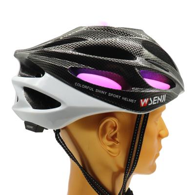 China Sports helmet 2021 new fashion style LED light strip helmet for road bike electric bicycle scooter helmet for sale