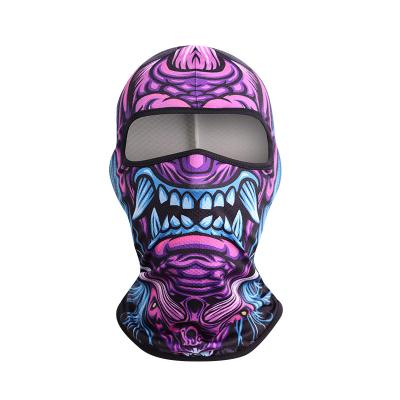 China Yiwu COMMON Factory High Quality Jacquard Custom Printed One Hole Ski Mask Knitted Balaclava for sale