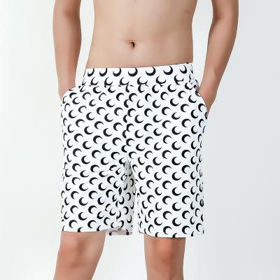 China 100% Polyester Custom Printed White Anti-wrinkle Mesh Trunk Beach Shorts Men's Summer Swim Shorts Men for sale